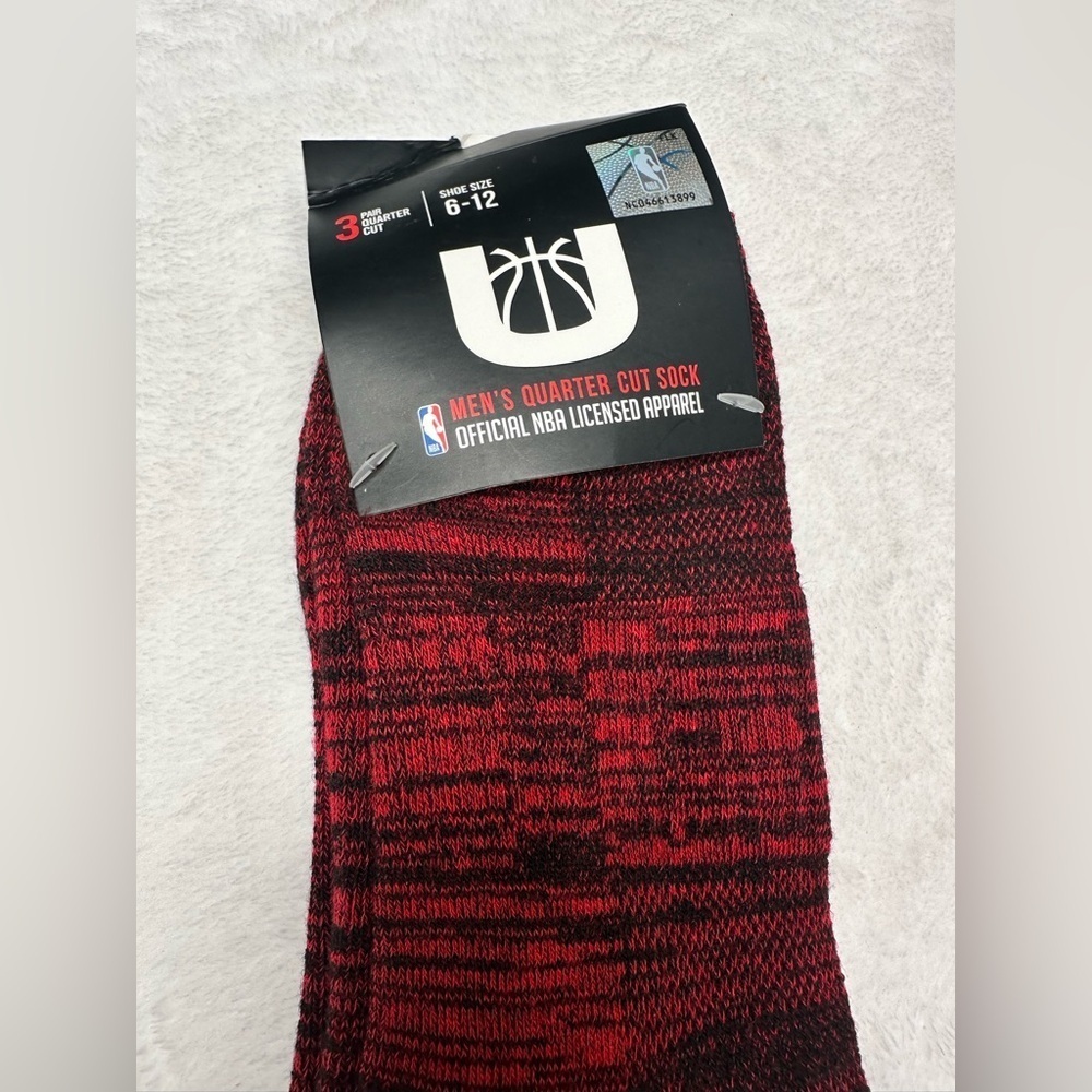 Men's NBA Quarter Cut Socks 3 Pairs Show Size 6-12 - Picture 6 of 7